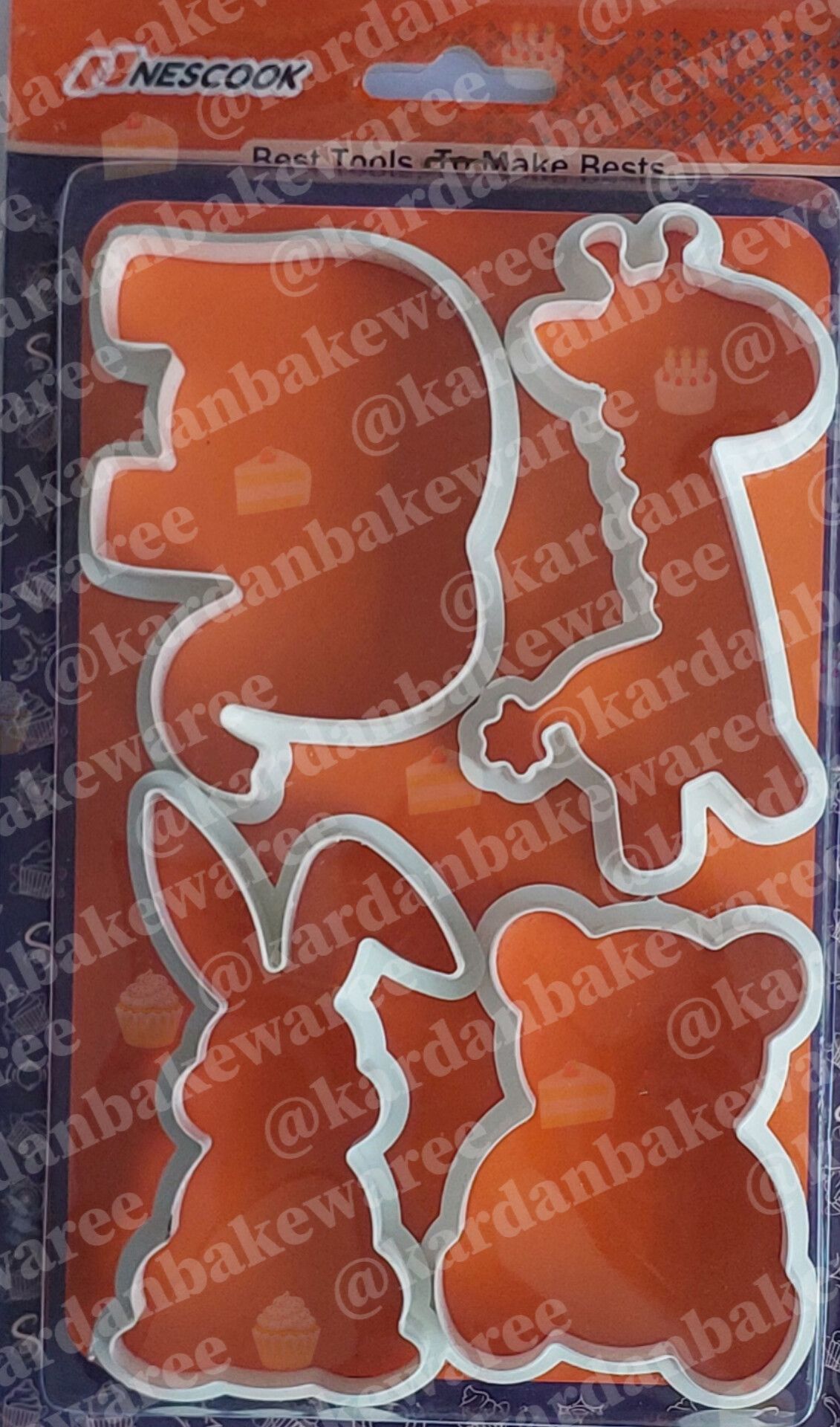 کاتر حیوانات ۴ عددی پلاستیکی نسکو