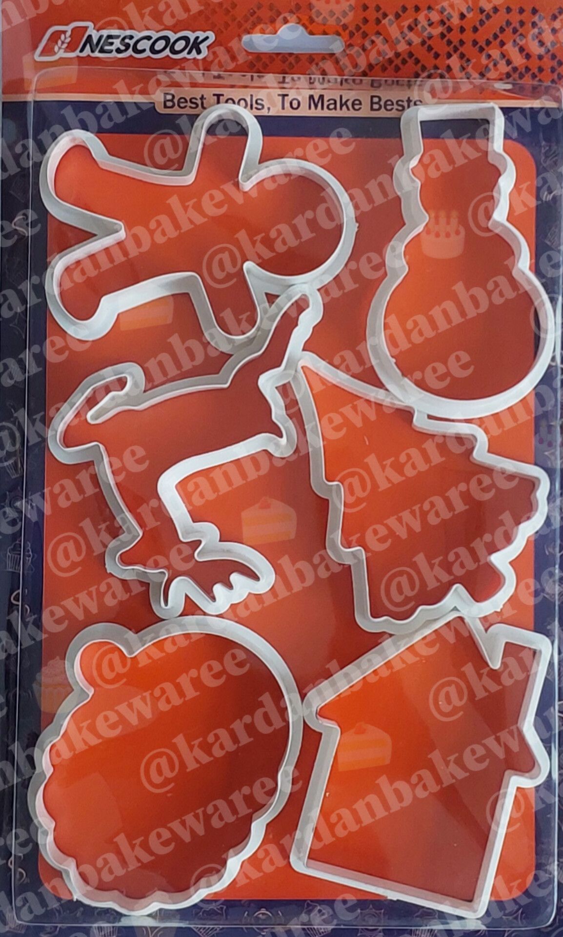 کاتر کریسمس ۶ عددی پلاستیکی نسکو
